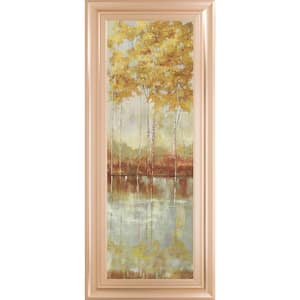 "Reflections I" By Allison Pearce Framed Print Abstract Wall Art 42 in. x 18 in.