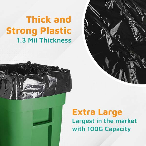 BIN IT Ultra Robuste Müllsäcke 120L – Starke Müllbeutel Für