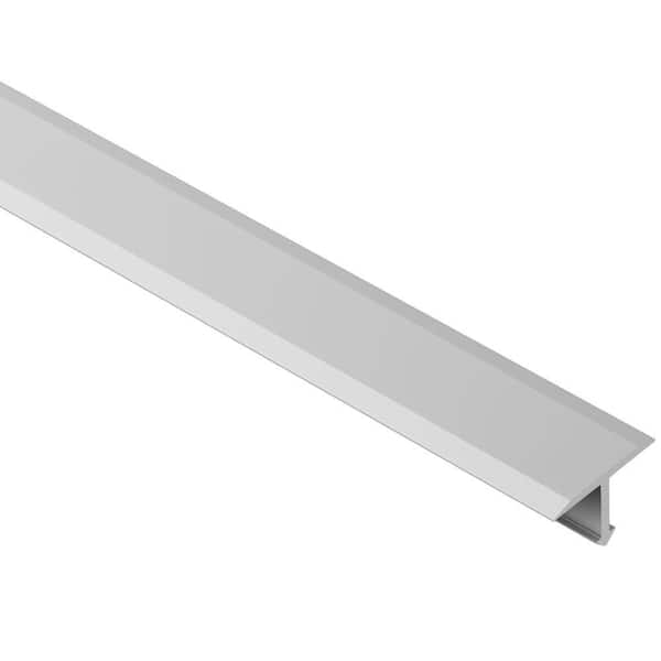 Schluter Systems Satin Anodized Aluminum 1 in. x 8 ft. 2-1/2 in. Metal T-Shaped Tile Edging Trim T9/25AE - The Home Depot