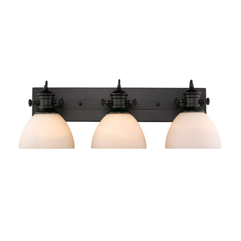 Hines 3-Light Black and Opal Glass Bath Light price history on PriceWatchPro