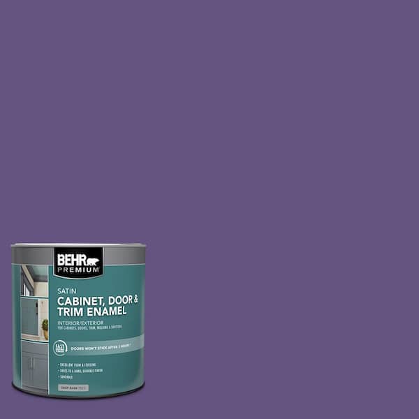 BEHR PREMIUM 1 qt. #MQ4-28 Purple Sky Satin Enamel Interior/Exterior Cabinet, Door & Trim Paint