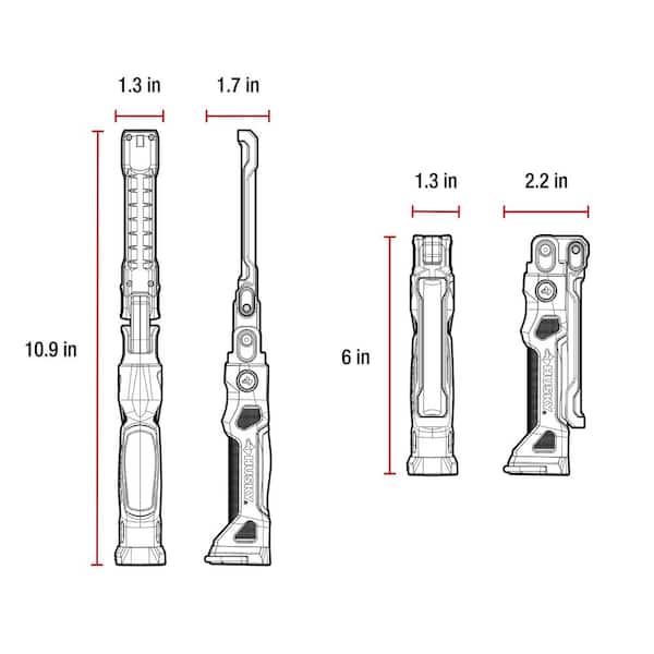 Husky 800 Lumen Rechargeable Folding Flip Flashlight PVL-WLT-0007