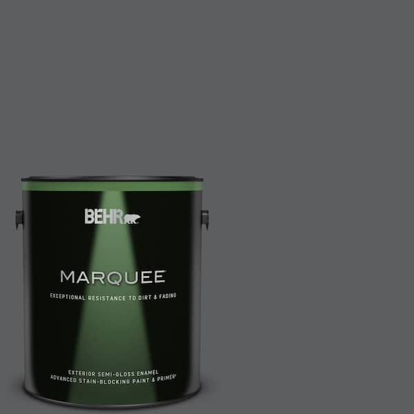 BEHR MARQUEE 1 gal. #N500-6 Graphic Charcoal Semi-Gloss Enamel Exterior Paint & Primer