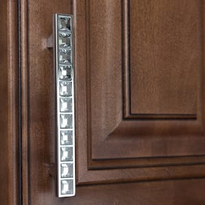 3-3/4 in. Center-to-Center Clear K9 Crystal Small Cabinet Pull (10-Pack)