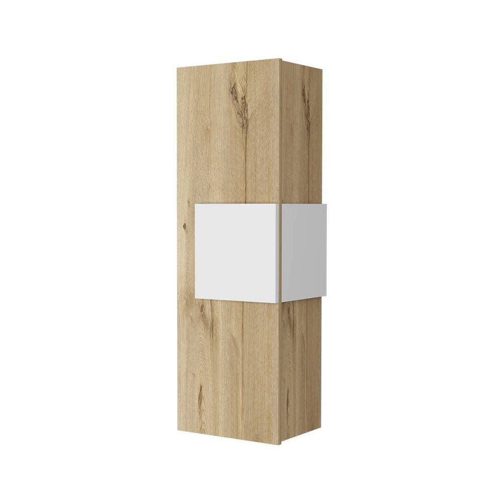 Anky 12.56 in. W x 10.43 in. D x 38.46 in. H Bathroom Storage Wall Cabinet in Brown with Three Interior Shelves price history on PriceWatchPro