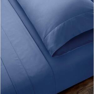 500 Thread Count Egyptian Cotton Sateen Midnight Blue Standard Pillowcase (Set of 2)