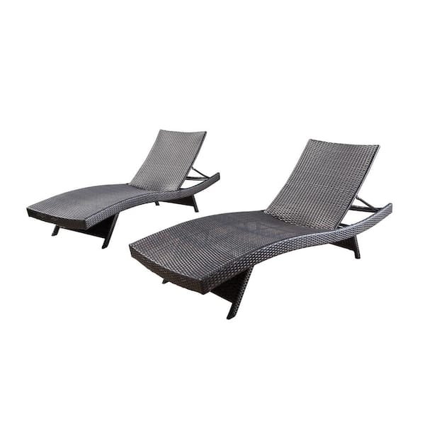 Toscana Multi-Brown 2-Piece Plastic Outdoor Chaise Lounge