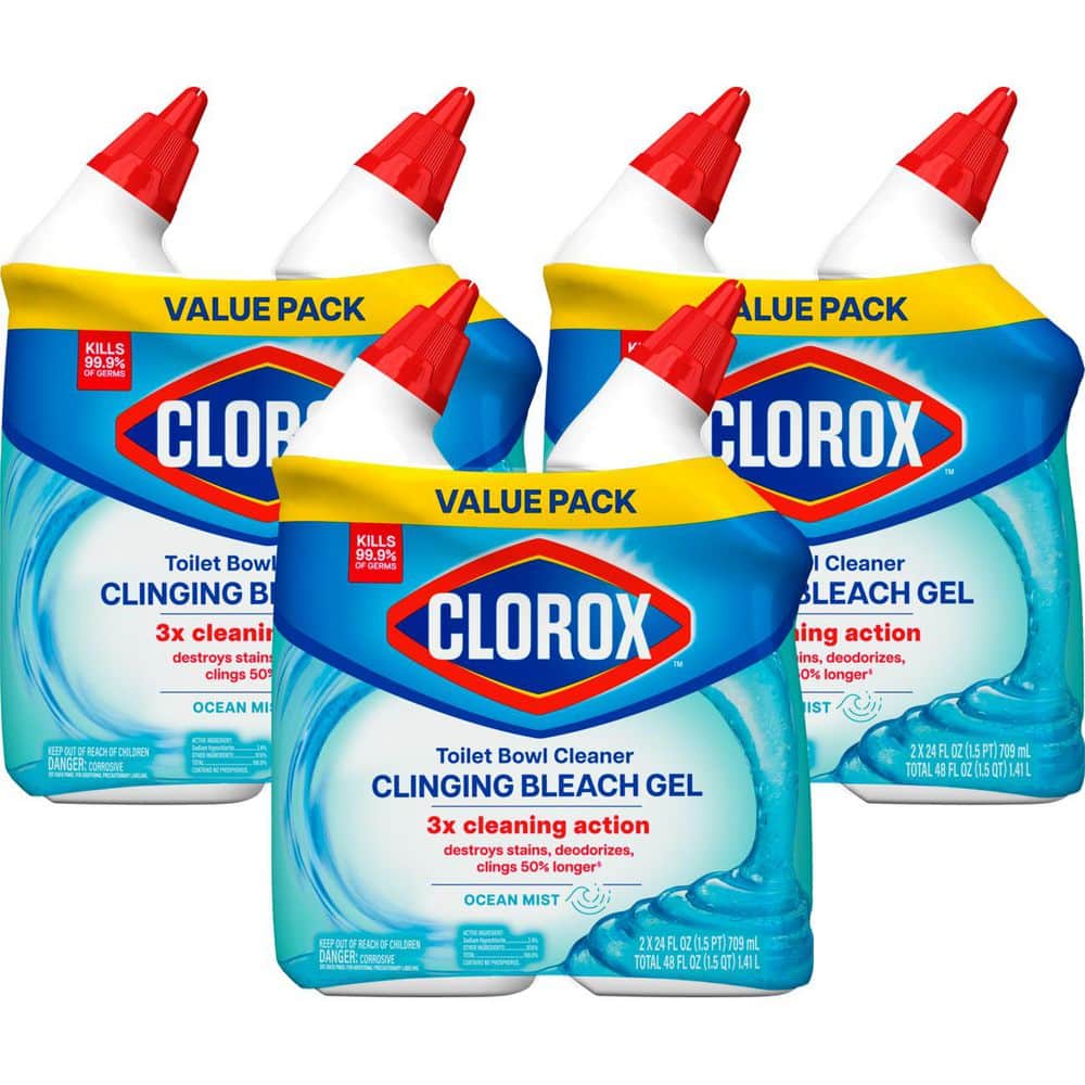 24 oz. Ocean Mist Toilet Bowl Cleaner Clinging Bleach Gel (3-Pack) (2-Count) -  Clorox, C-203219249-6