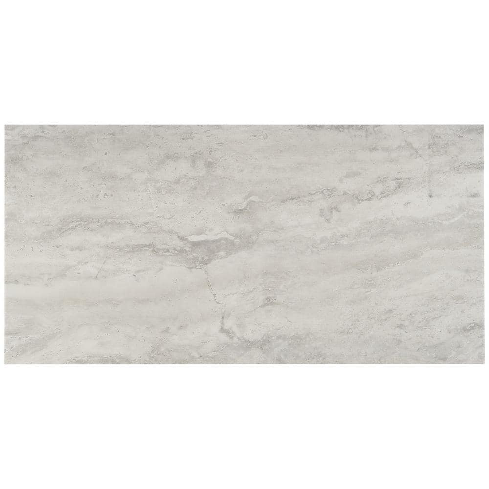 Elmdale Light Gray Wide Plank Vinyl Tile with Water Protection