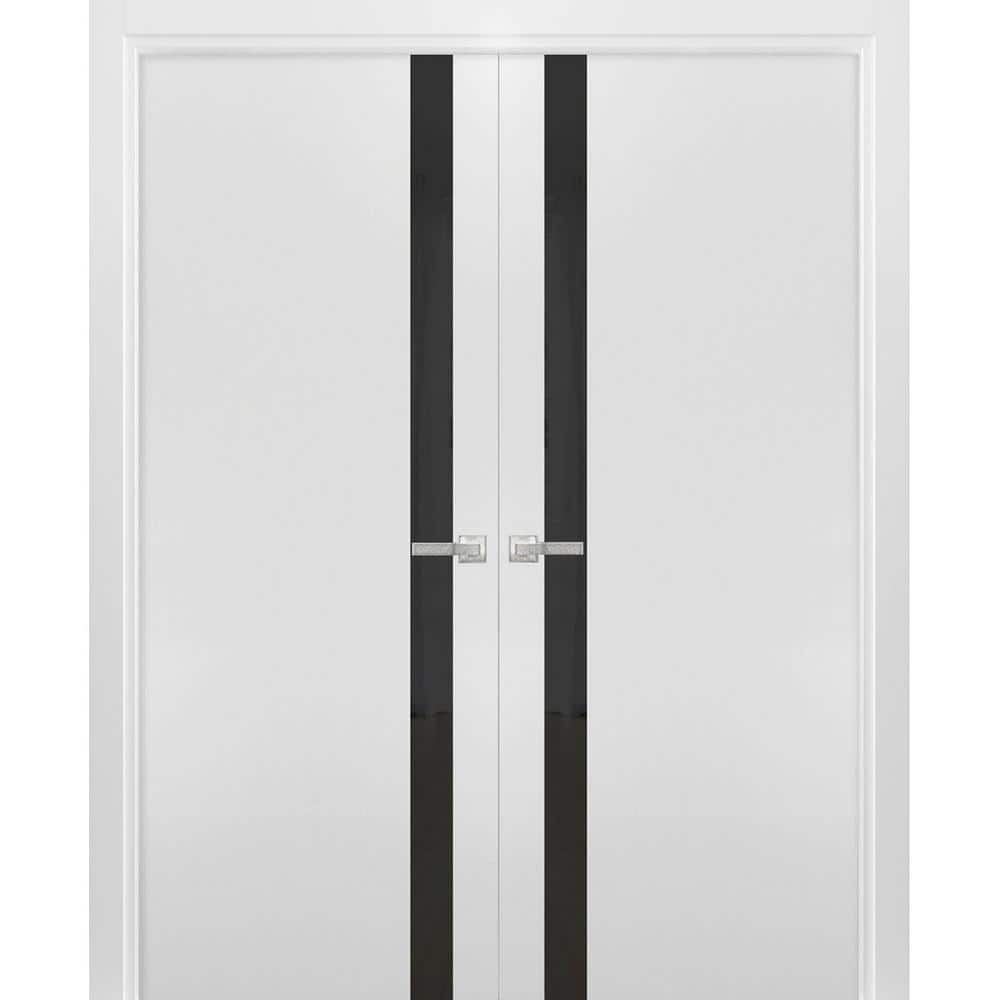 72 in. x 80 in. 2 Panel White Finished Solid Wood Sliding Door with Hardware price history on PriceWatchPro