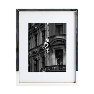 17 x 21 in. Mirrored Matted Gold Picture Frame, 11 x 14 in. photo with mat