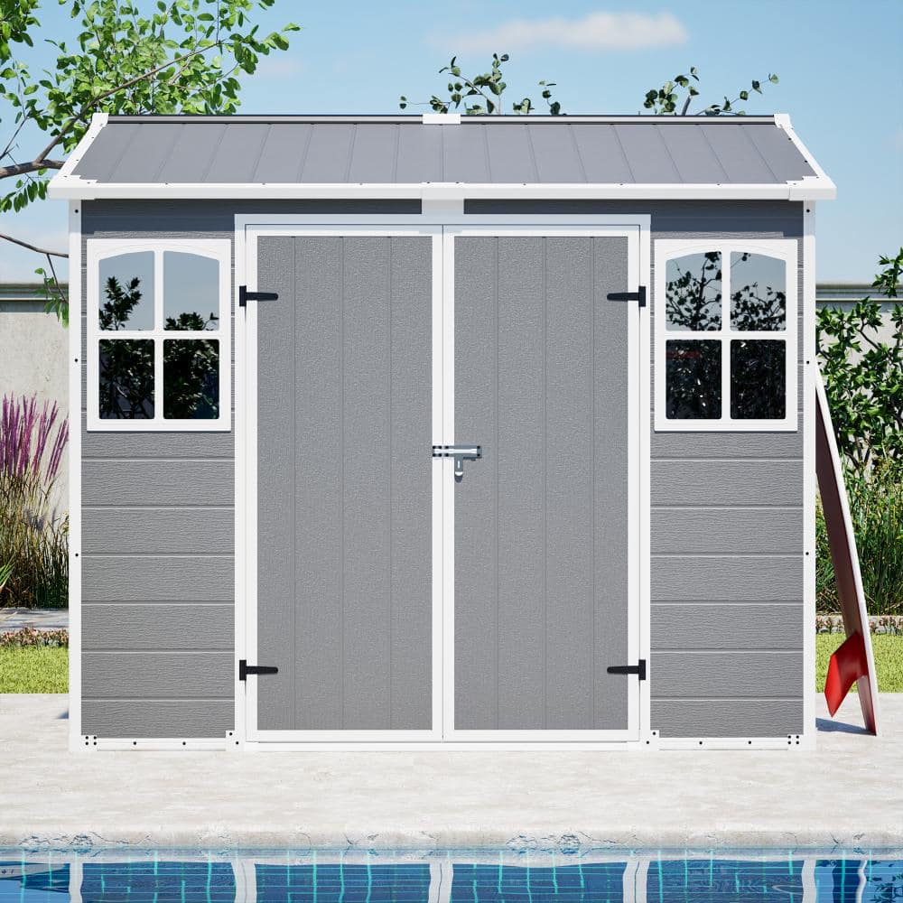 ToolCat 8x6 ft Plastic Utility Shed with Lockable Door