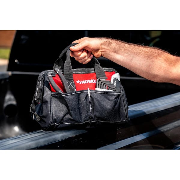 Husky 18 in., 15 in. and 12 in. Tool Bag Combo in Red 