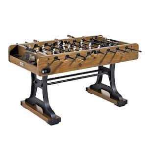 58 in. Coventry Foosball Table, Durable Metal Legs and Stylish Design with Tabletop Sports Soccer Balls