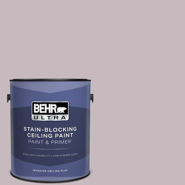 BEHR ULTRA 1 gal. #N110-2 Mulberry Stain Ceiling Flat Interior Paint with Primer