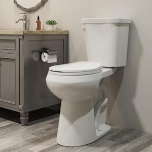 1.28 GPF Single Flush Round 21 in. Raised Toilet Map Flush 1000g, Soft-Close Seat Included 2-Piece
