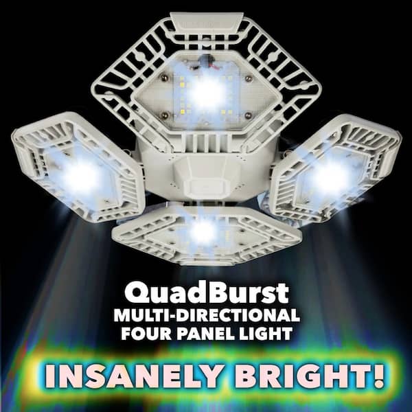 Bell + Howell Quad Burst Pro 8000 Lumens éclairage de garage  multidirectionnel