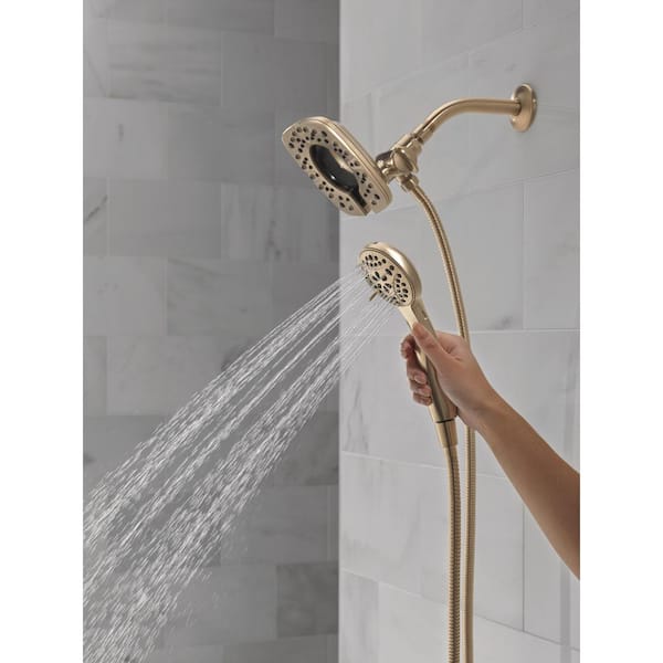 In2ition Gold 4-Spray Dual Wall Mount Fixed and Handheld Showerhead 1.75 GPM in Champagne Bronze