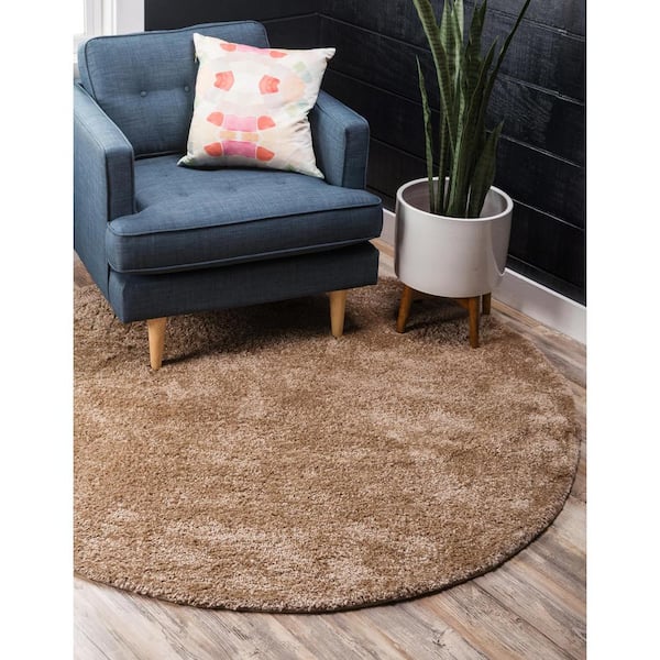 Solo Calabasas Light Brown 8' 0 x 8' 0 Round Rug