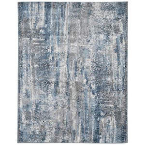 Cairo Blue 2 ft. x 3 ft. Contemporary Abstract Area Rug