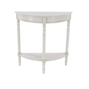 32 in. Grey Half Moon Wood Traditional Console Table