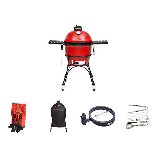 Classic Joe 18 in. Grill with Rotisserie, Tool Set, Charcoal, and Cover Combo (13 Pieces)
