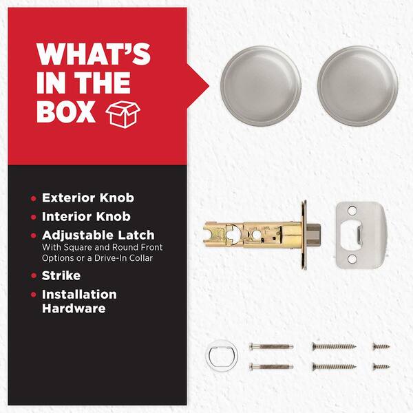 Juno Satin Nickel Passage Hall/Closet Door Knob with Microban Antimicrobial Technology Juno Satin Nickel Passage Hall/Closet Door Knob with Microban Antimicrobial Technology