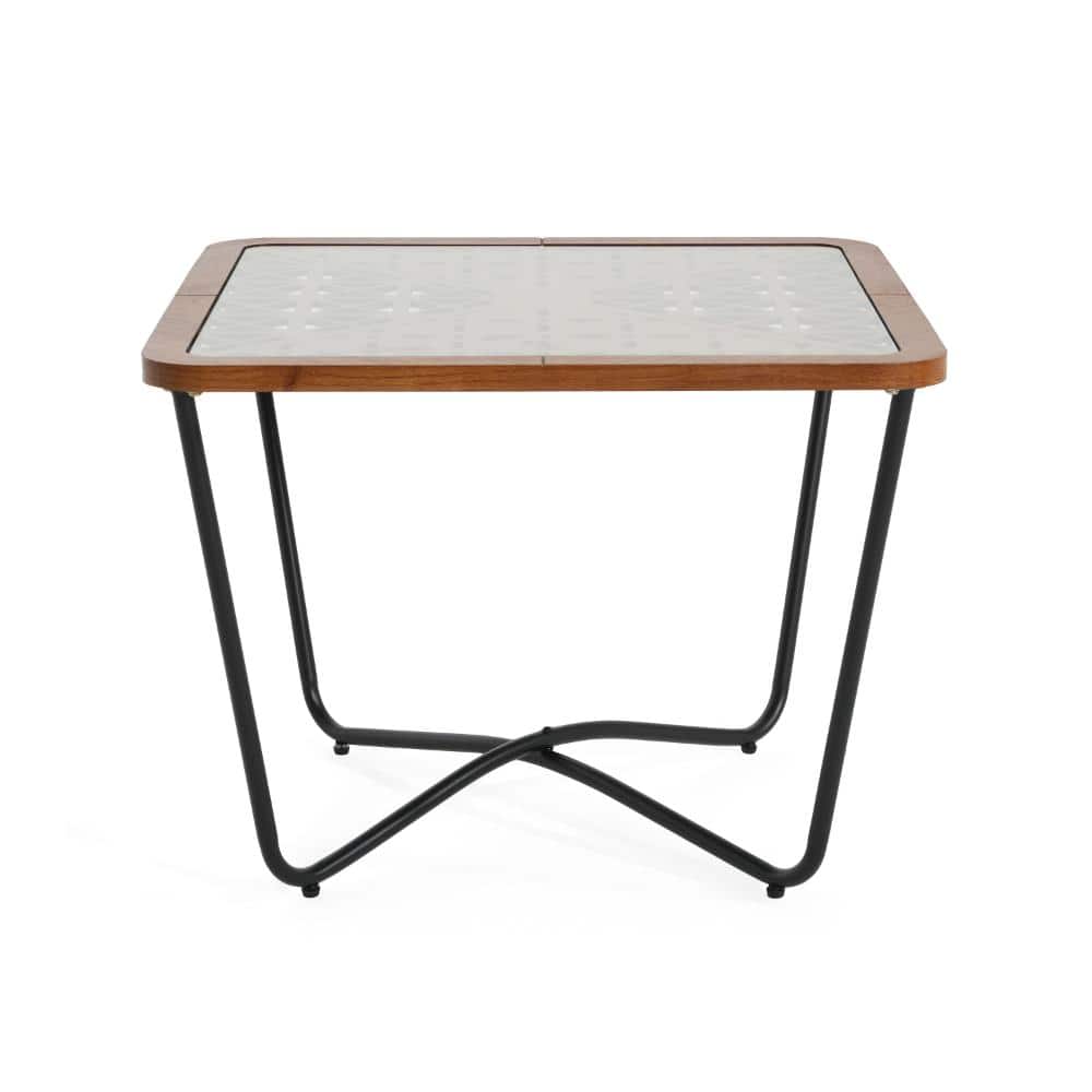 Metal Outdoor Coffee Table with Tempered Glass Tabletop price history on PriceWatchPro