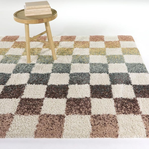 ラグ・カーペット Baluch small rug BALTA Baruch Cream 7 ft. 10 in. x 10 ft. Checkered Area Rug