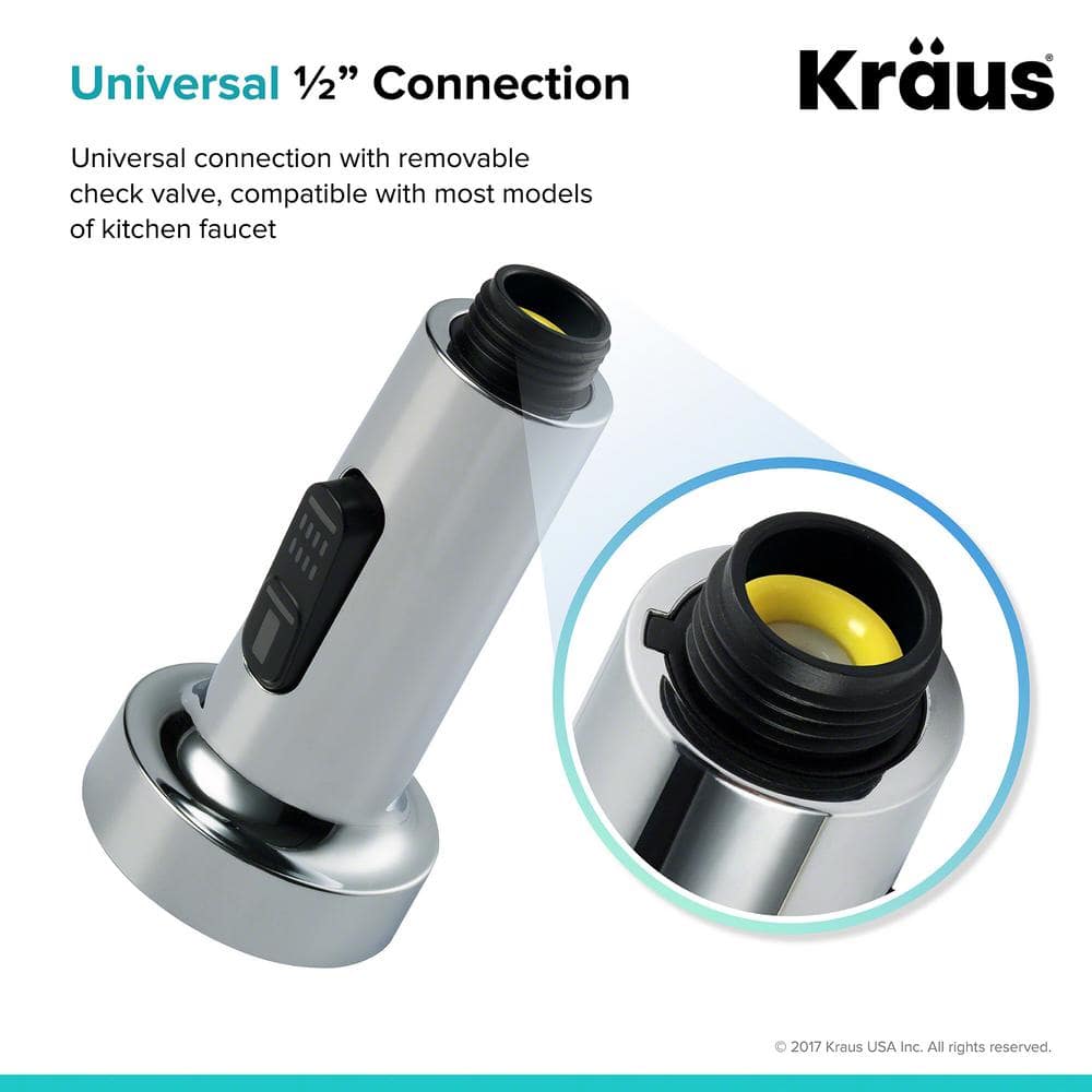 Chrome Dual Function Stainless Steel Kitchen Faucet Sprayer