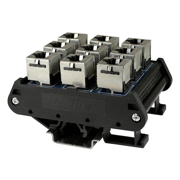 Automation Systems Interconnect 3x3 RJ45 Patch Panel DIN Rail Mount