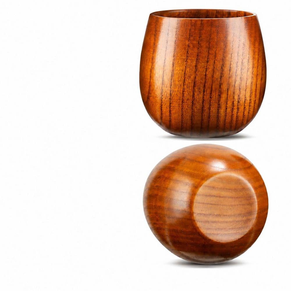 Wooden Whiskey Glasses Set of 2, Handmade Solid Wood Old Fashioned Bourbon Tumblers with Whiskey Stones price history on PriceWatchPro