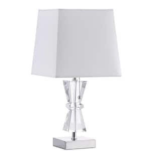 16.75 in. H 1-Light Clear Table Lamp with Laminated Fabric Shade