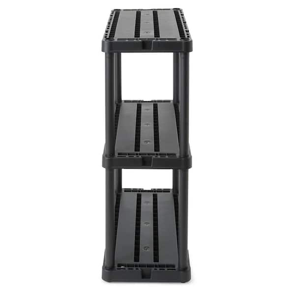 Rimax 3 Shelf Heavy Duty Storage Rack, Black