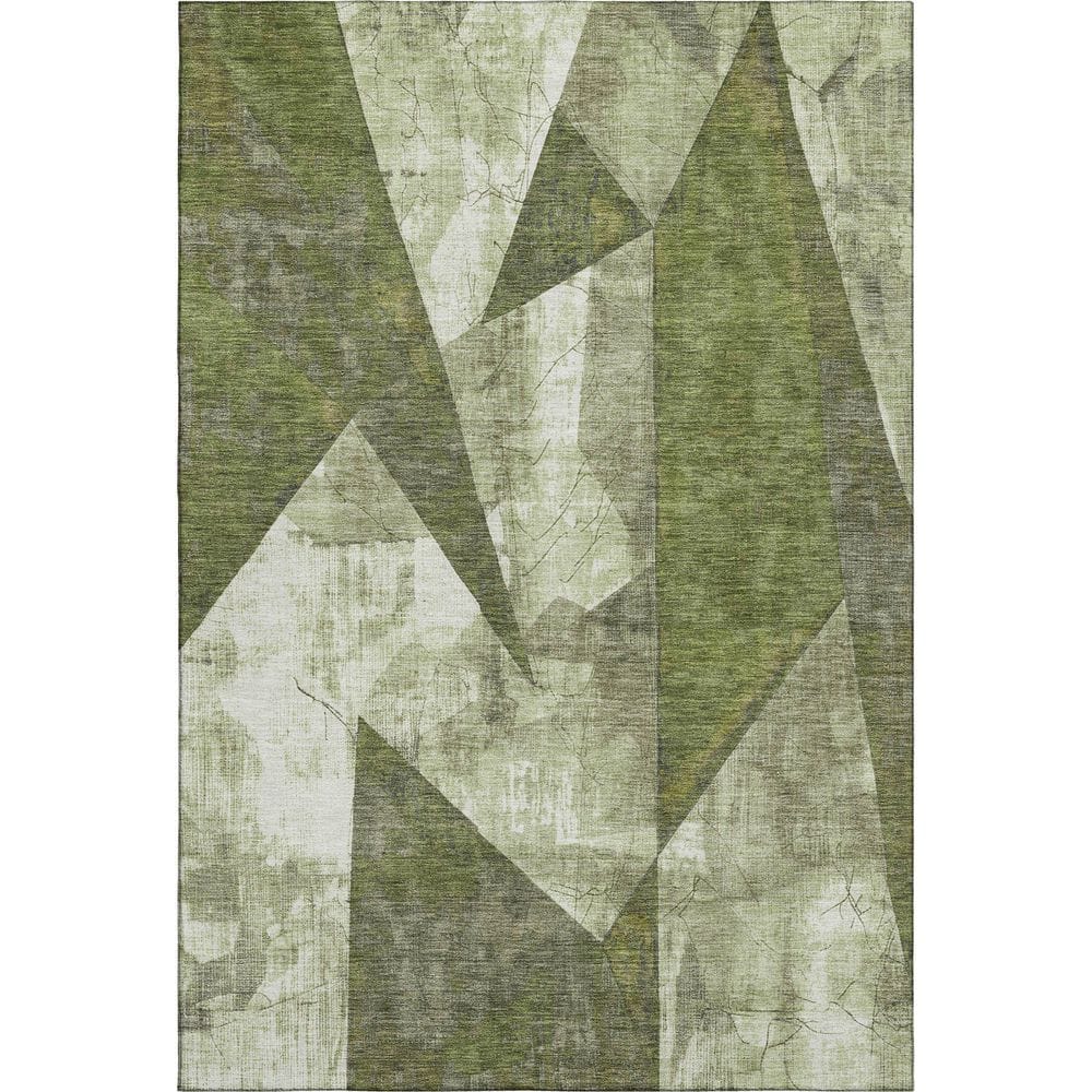 Mayfield Premium Machine Washable Abstract AMF1838 Green 8 ft. x 10 ft. Area Rug price history on PriceWatchPro