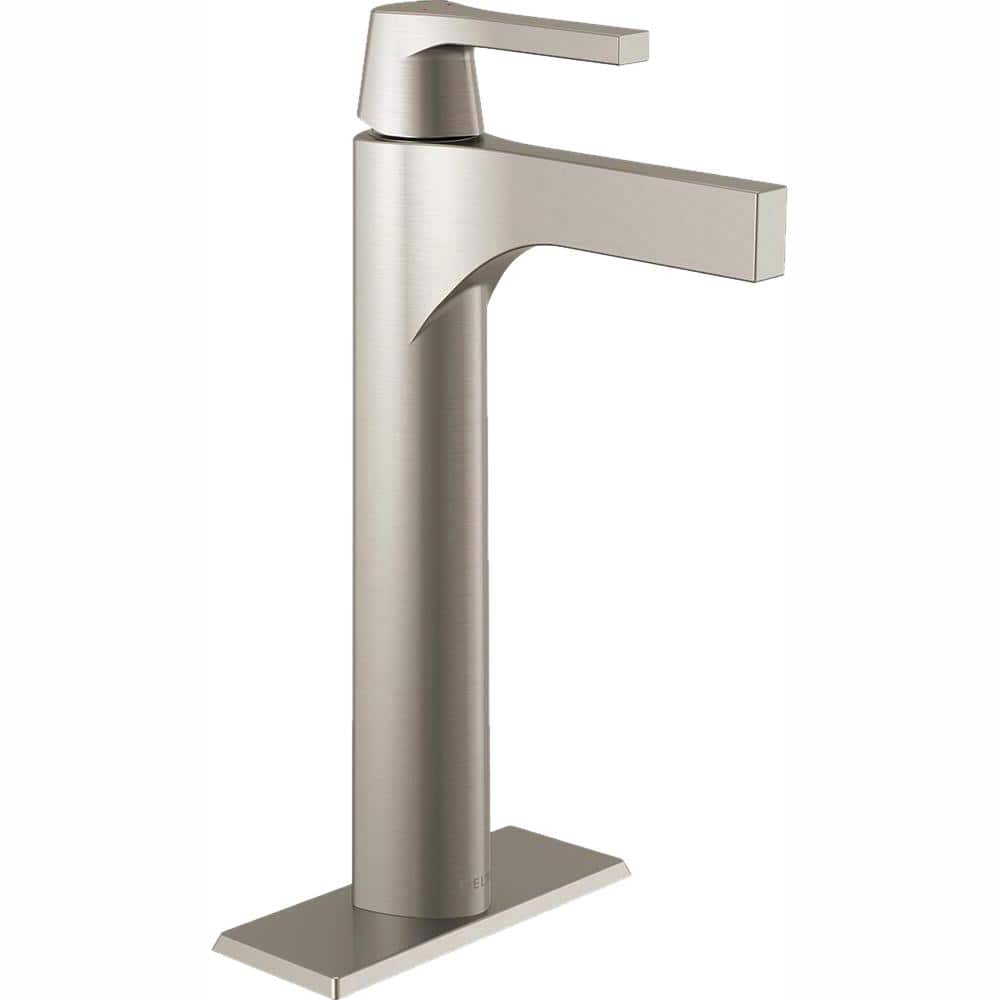 Delta Zura Single Hole SingleHandle Vessel Bathroom Faucet in Stainless 774SSDST The Home Depot