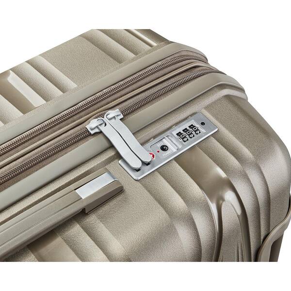 4 Piece Champagne Security and Convenience Luggage Set