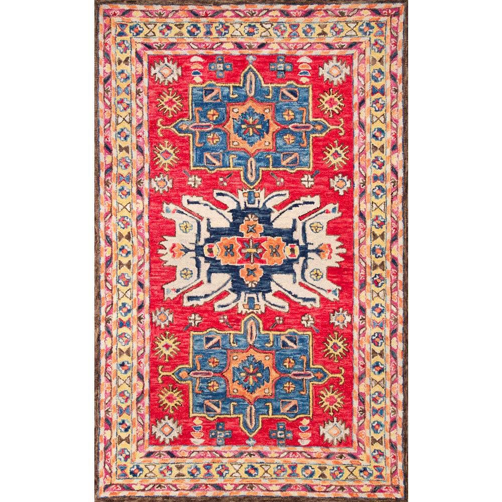 nuLOOM Eve Tribal Red 6 ft. x 9 ft. Area Rug MJSH04A-609 - The Home Depot