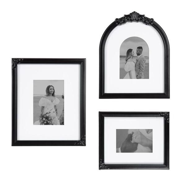 Kate and Laurel Arendahl 3 piece Black Wood Picture Frame Set of 3