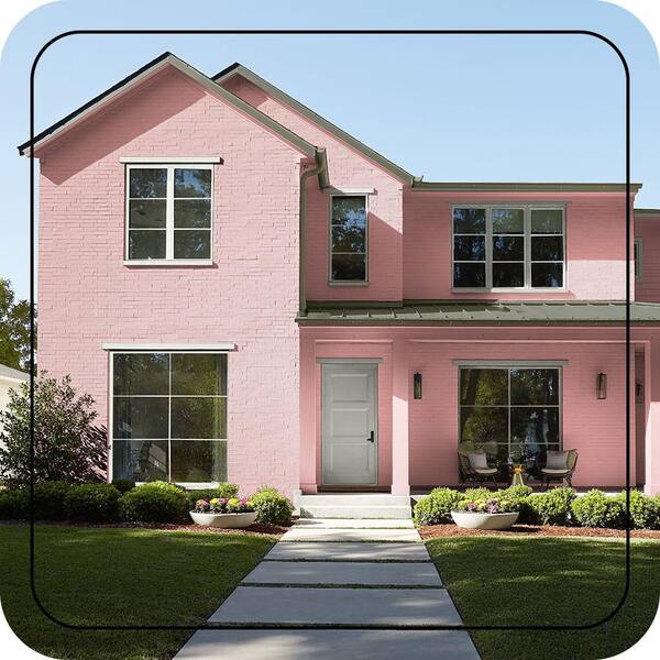 BEHR ULTRA 1 qt. #M160-4A Sunset Pink Flat Exterior Paint & Primer