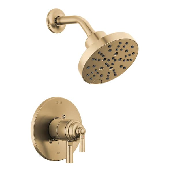 Delta Saylor 1-Handle Wall Mount Shower Trim Kit in Champagne Bronze ...