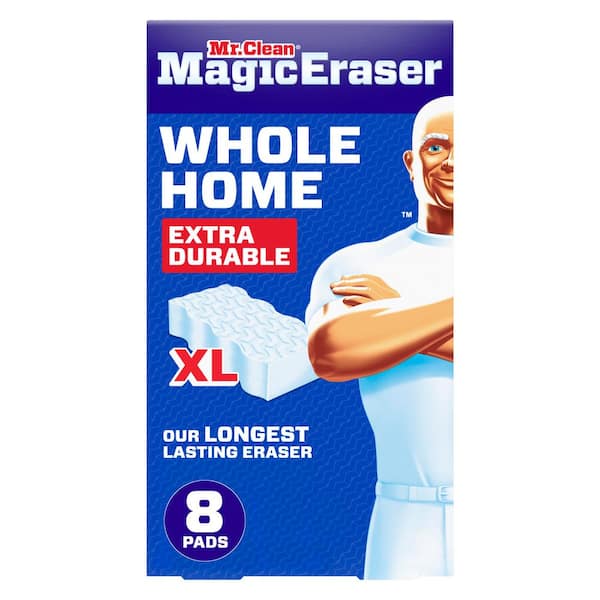 Magic Eraser Whole Home Extra Durable XL 2.2 in. Multi-Purpose Scrubbing Pad Cleaning Sponge(8-Count)