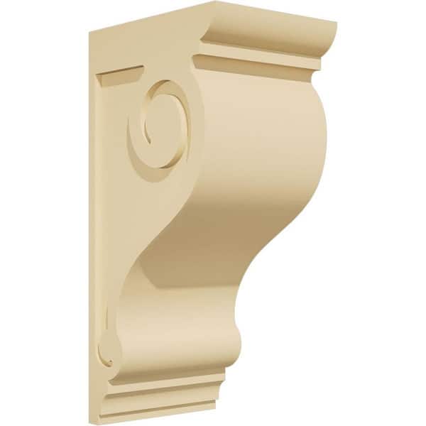 Ekena Millwork Standard Scroll 7 in. W x 18 in. H x 9 in. D Signature Urethane Polyurethane Corbel