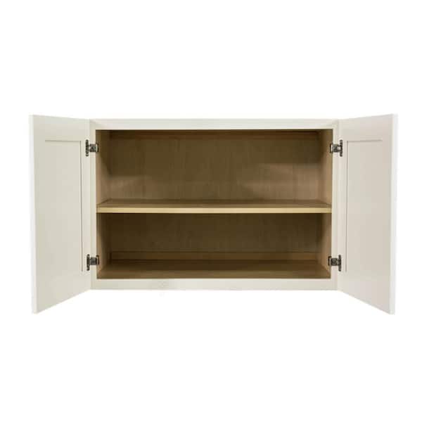 Princeton Assembled 36 in. x 24 in. x 24 in. 2-Door Wall Cabinet with 1-Shelves in Off-White