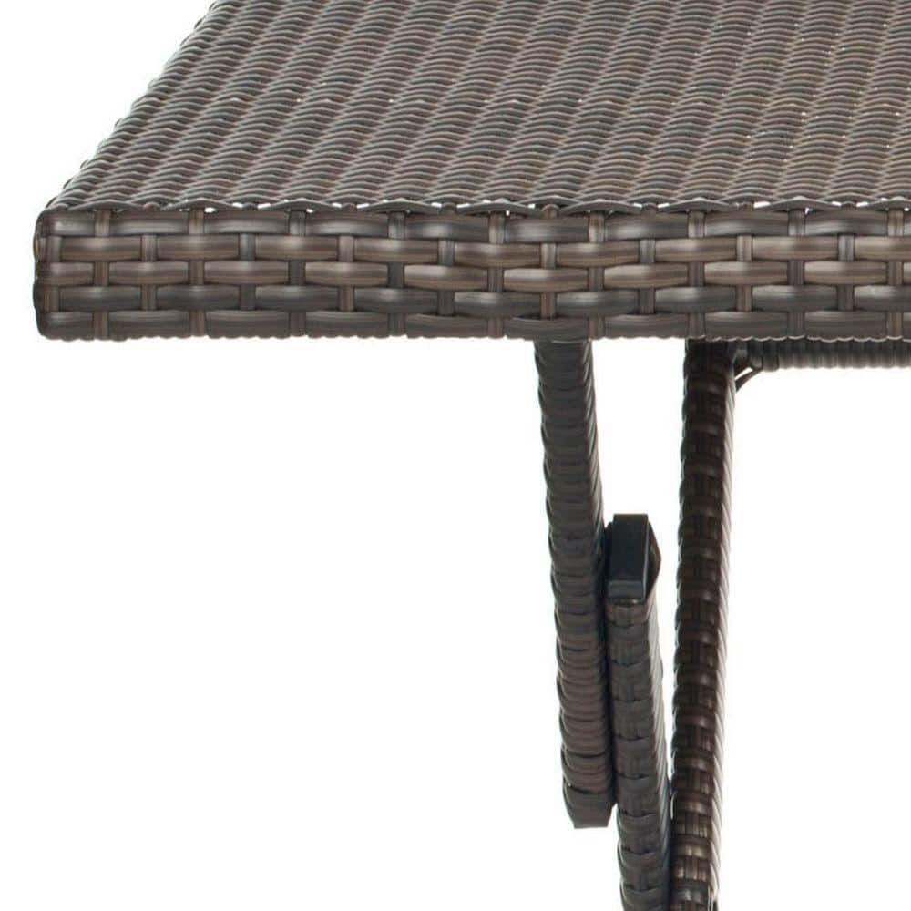 Samana 42" Brown Rattan Square Folding Patio Dining Table
