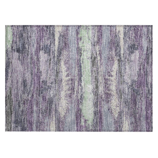 Chantille Machine Washable Indoor/Outdoor Abstract ACN942 Purple 1 ft. 8 in. x 2 ft. 6 in. Area Rug