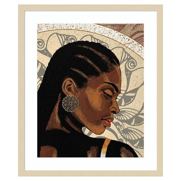 Amanti Art Expressions II by Alonzo Saunders 21 in. W x 25 in. H. Wood Framed Wall Art Print Framed in Brown