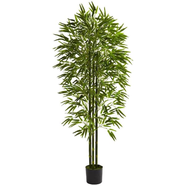 Nearly Natural 6 ft. Artificial UV Resistant Indoor/Outdoor Bamboo Tree