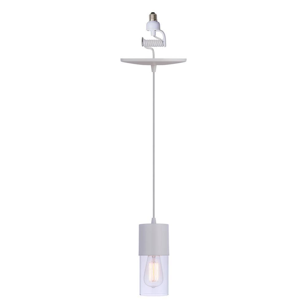 Instant Pendant Light 6 In. Matte White Recessed Light Conversion Kit with Mini Cylinder Shade price history on PriceWatchPro
