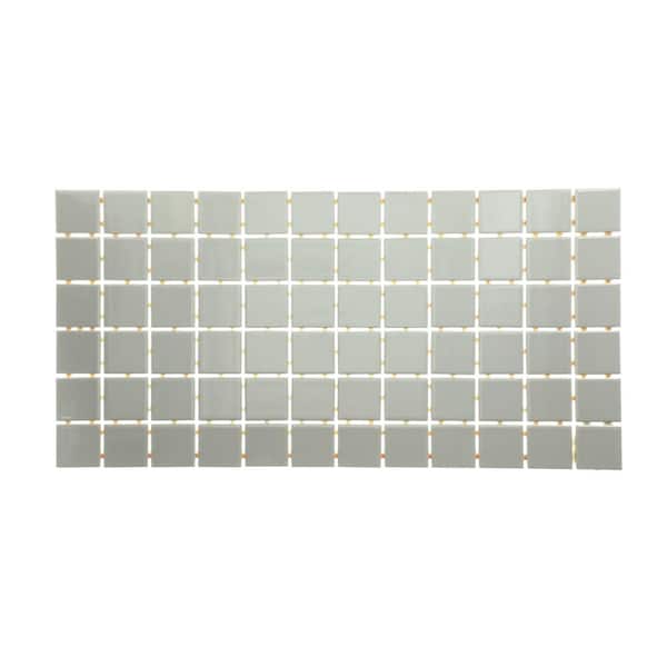 Daltile Restore Ash Gray 4 in. x 4 in. Glazed Ceramic Mosaic Sample Tile